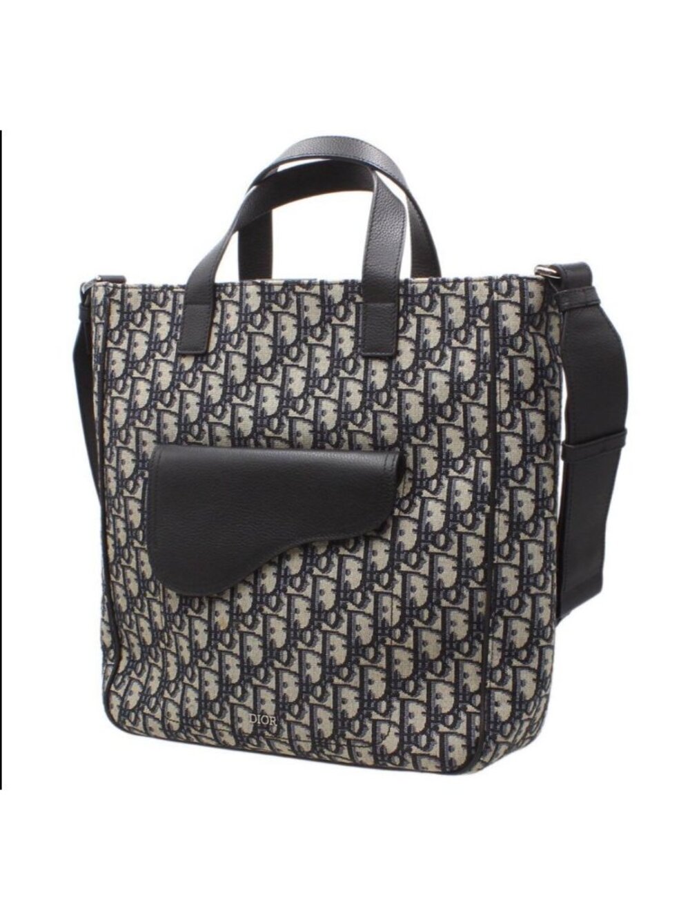 Dior Oblique Saddle Tote Navy - Picture 3 of 10
